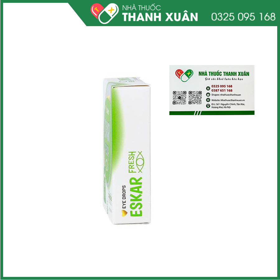 Eskar Fresh dung dịch nhỏ mắt giúp hỗ trợ làm giảm khô mắt, ngứa, kích ứng mắt, phòng ngừa các bệnh về mắt